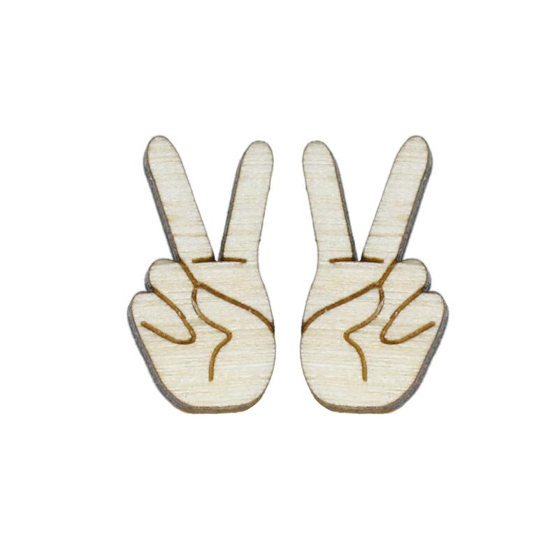 Le Chic Miami - Peace Sign Stud Earrings