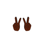 Le Chic Miami - Peace Sign Stud Earrings