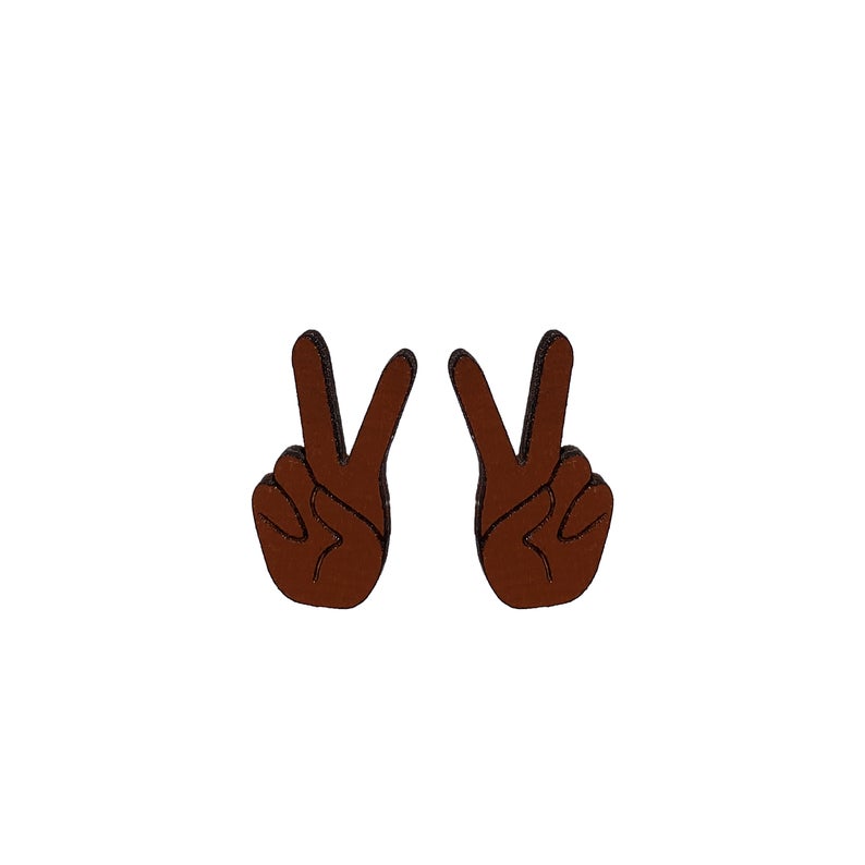 Le Chic Miami - Peace Sign Stud Earrings