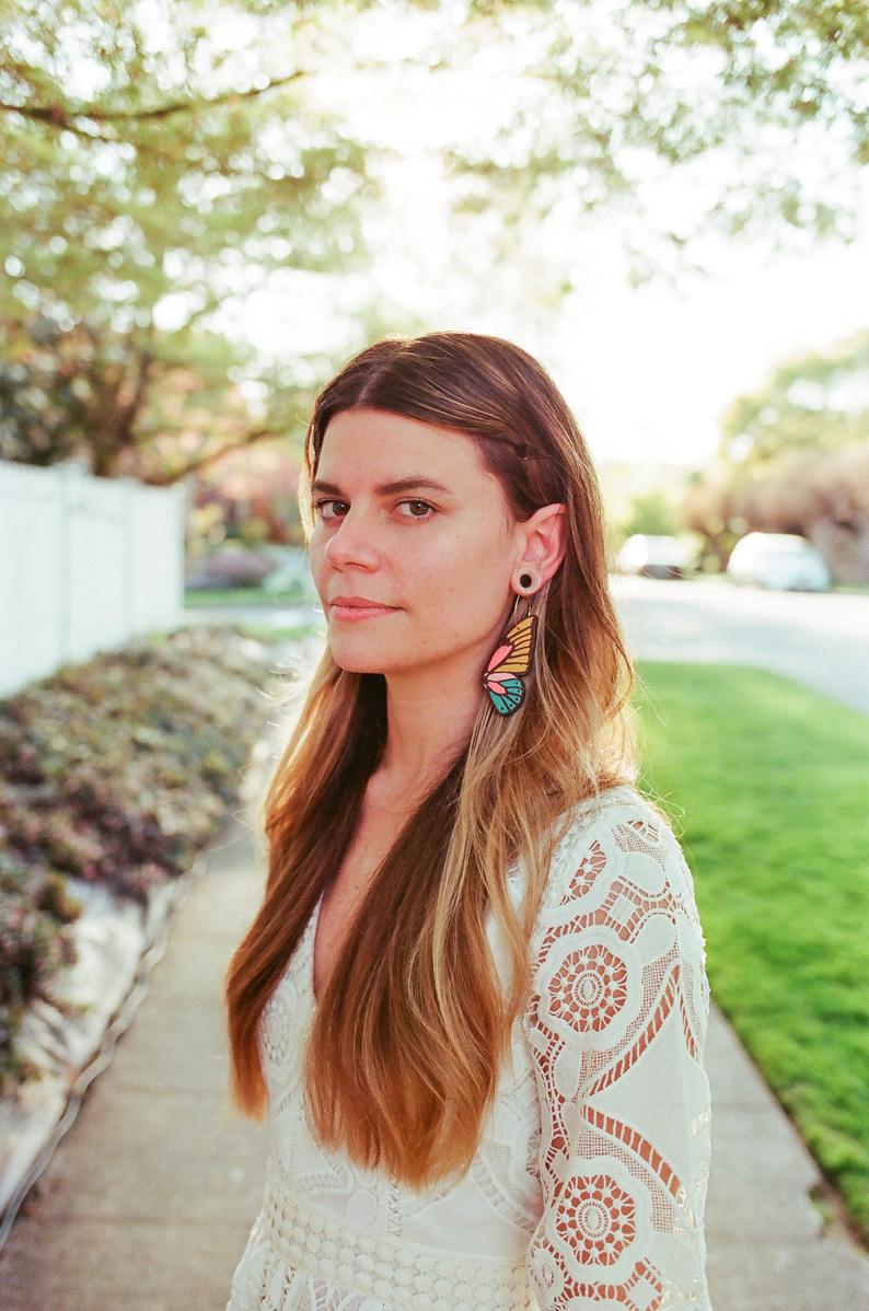Le Chic Miami -  70s Butterfly Wing Earrings