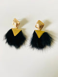 Finds Design - Black Fuzzy Earrings