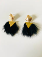 Finds Design - Black Fuzzy Earrings