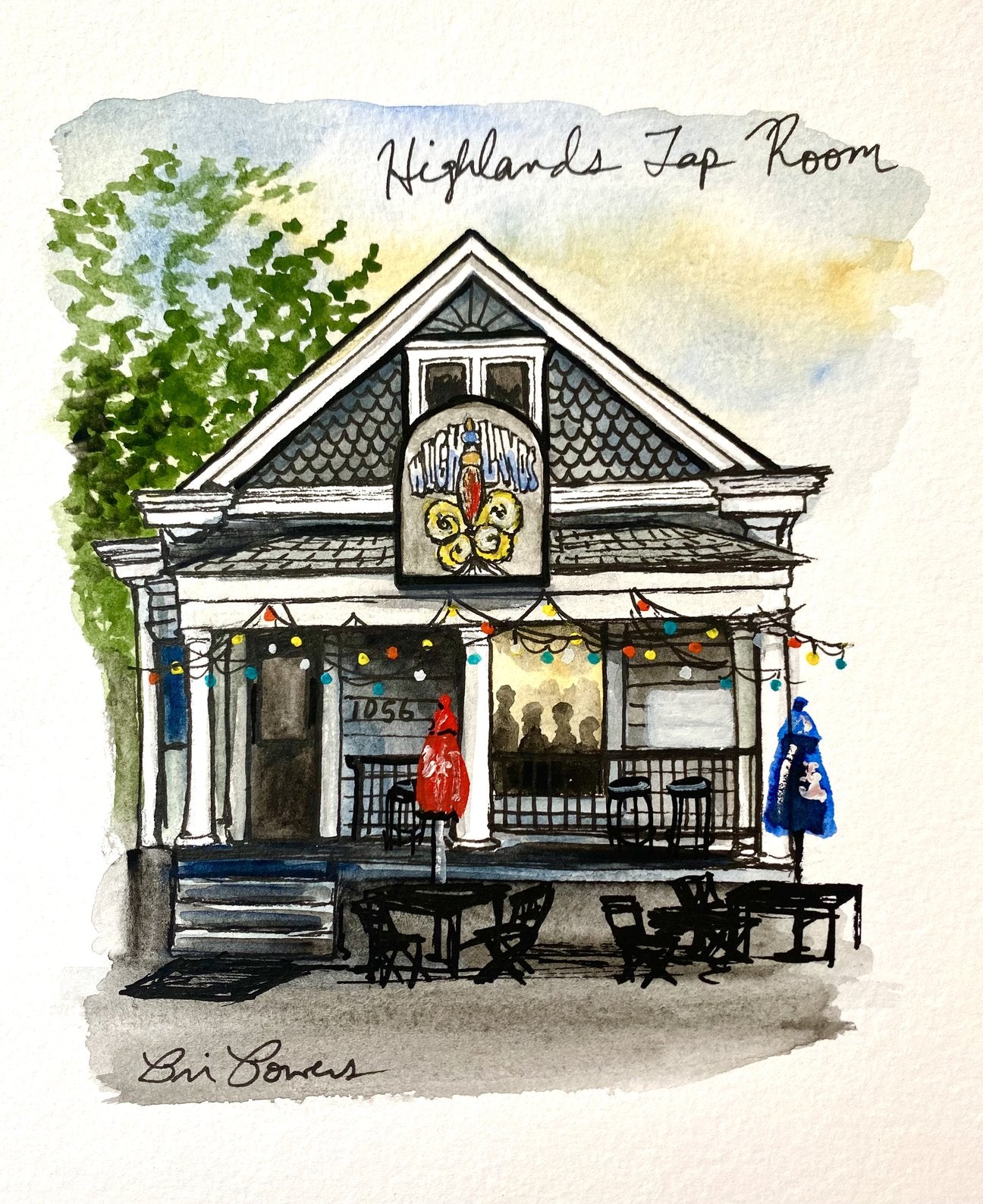 Bri Bowers - Highlands Tap Room Print