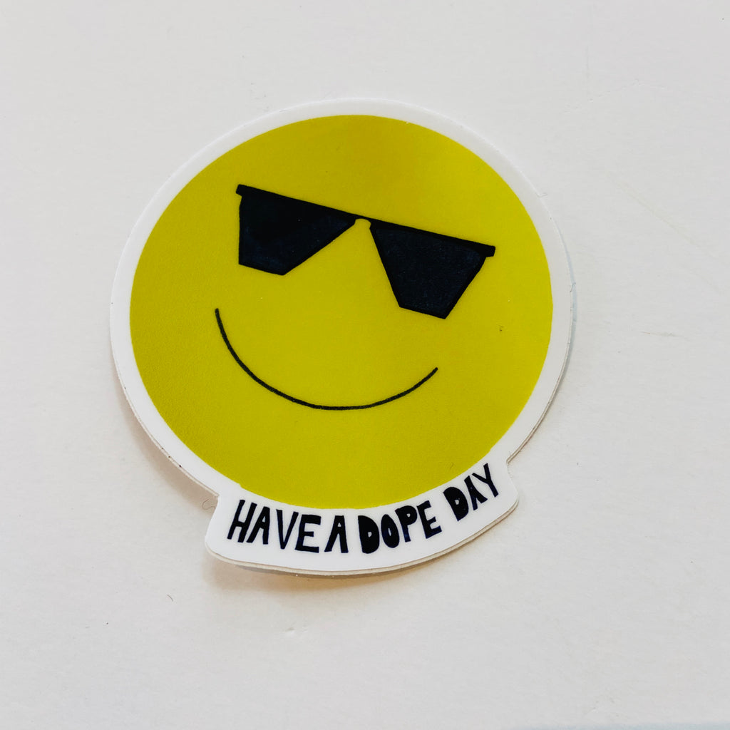 Have a Dope Day smiley with sunglasses sticker