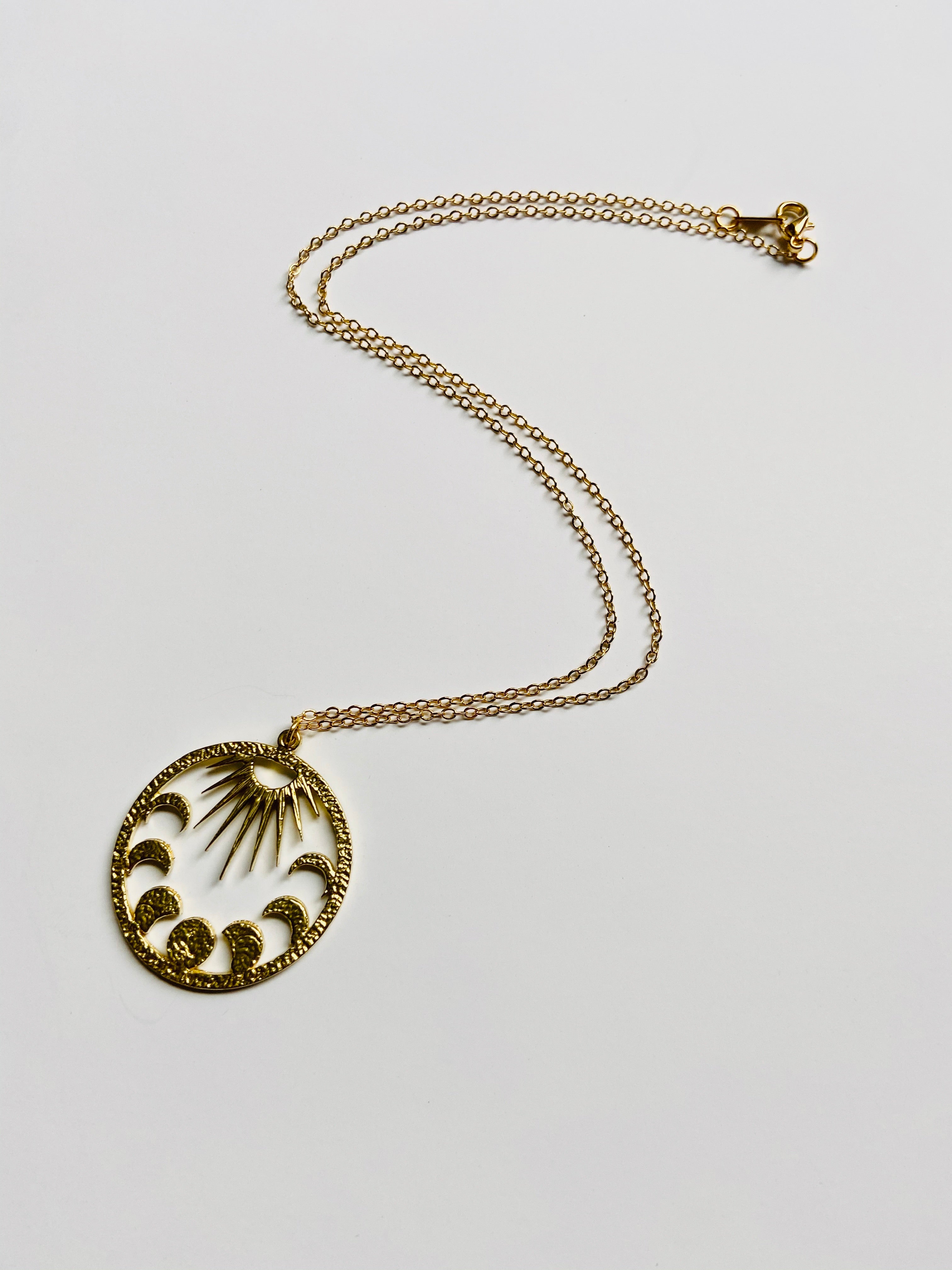 Buy Gold Sun and Moon Charm Necklace, 24k Gold Plated Pewter Charm,  Soulmates, Gift for Her Online in India - Etsy