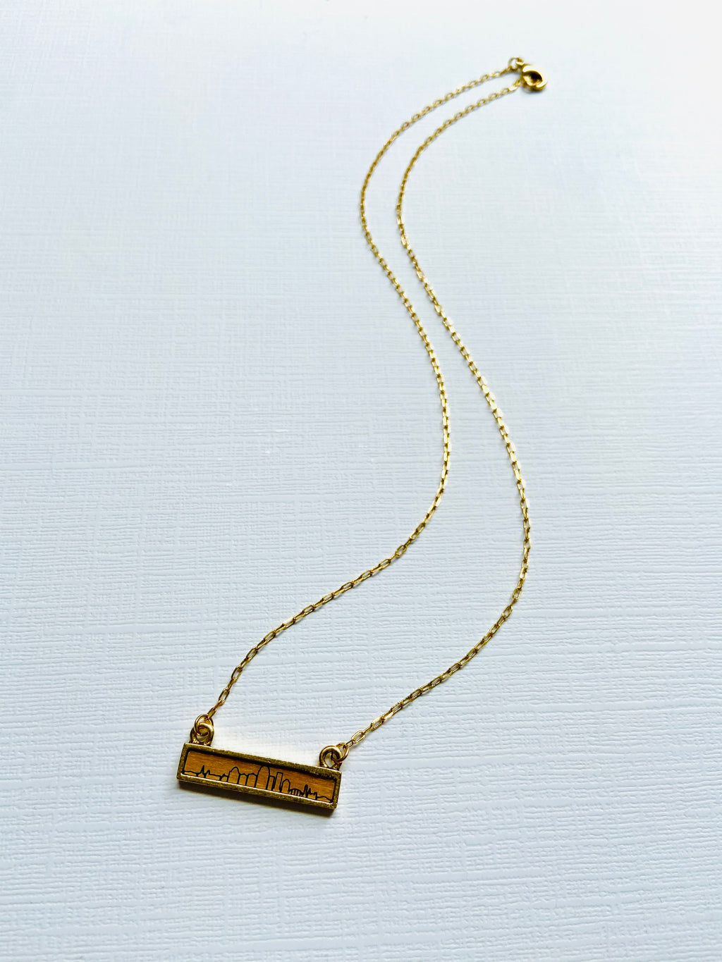 Gretchen Leachman - Etched Louisville Skyline Necklace