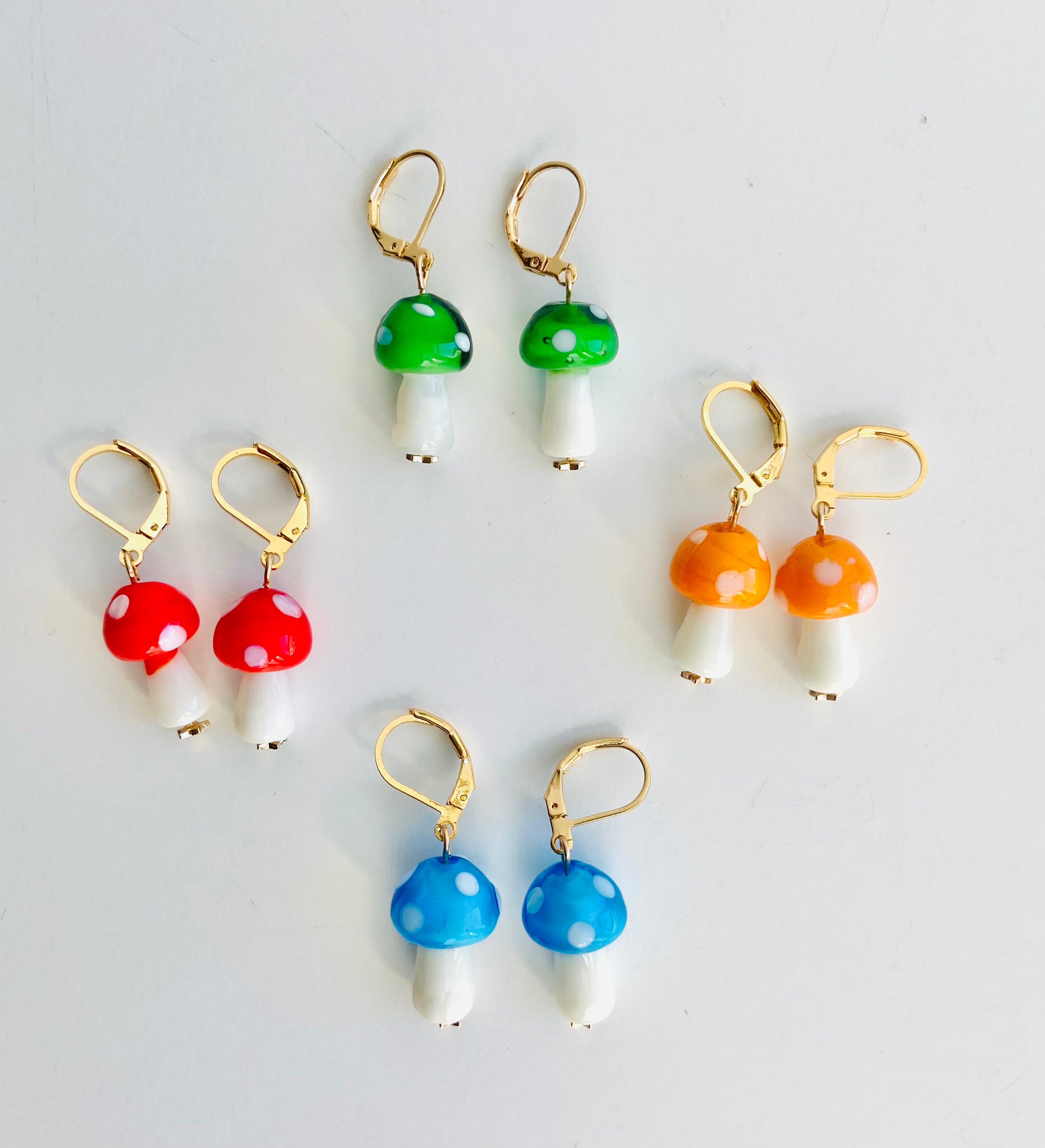 Finds Designs Mushroom Earrings