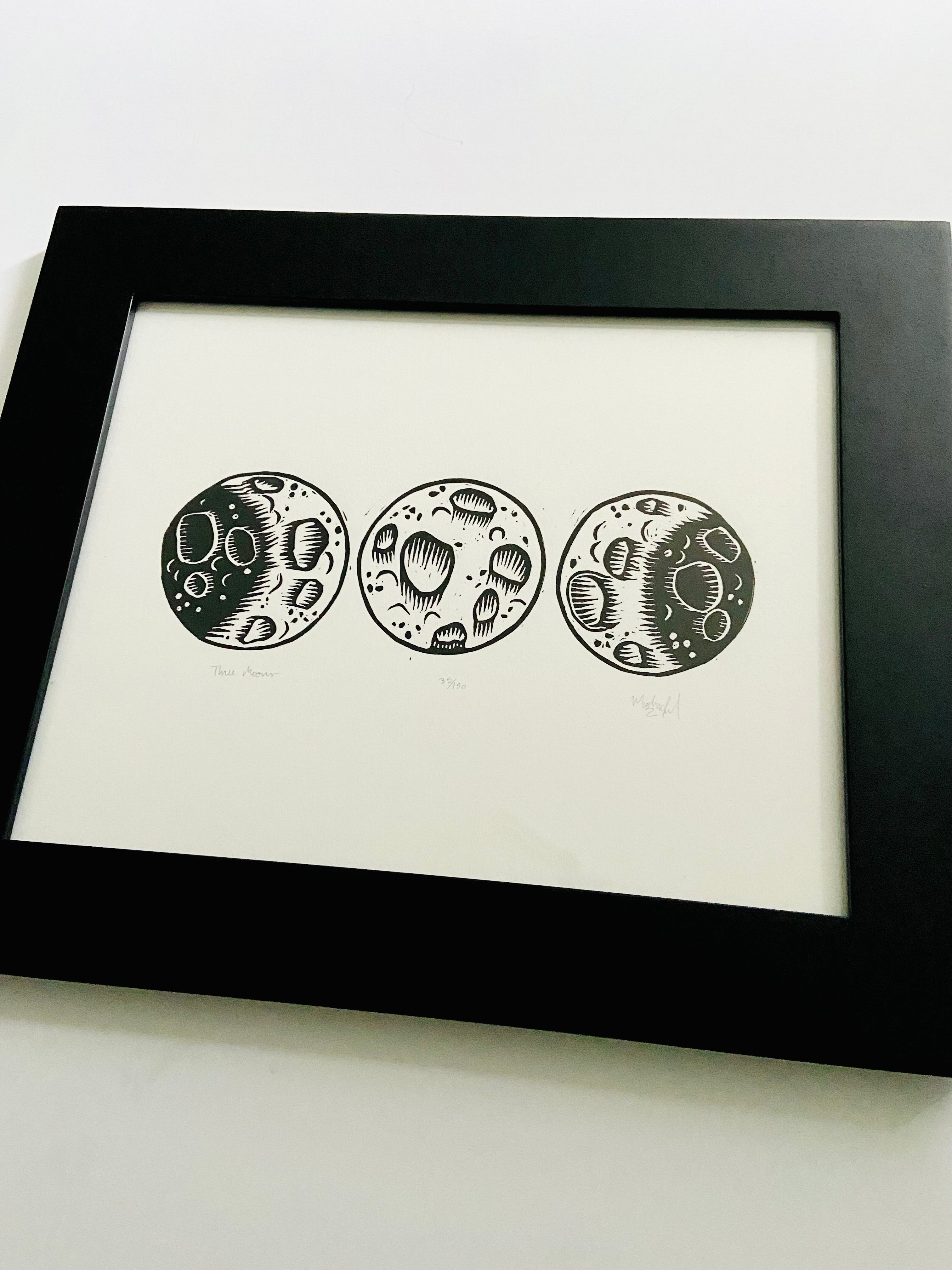Fox Grove Art - Framed Three Moons