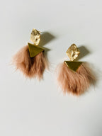 Finds Design - Blush Fuzzy Earrings