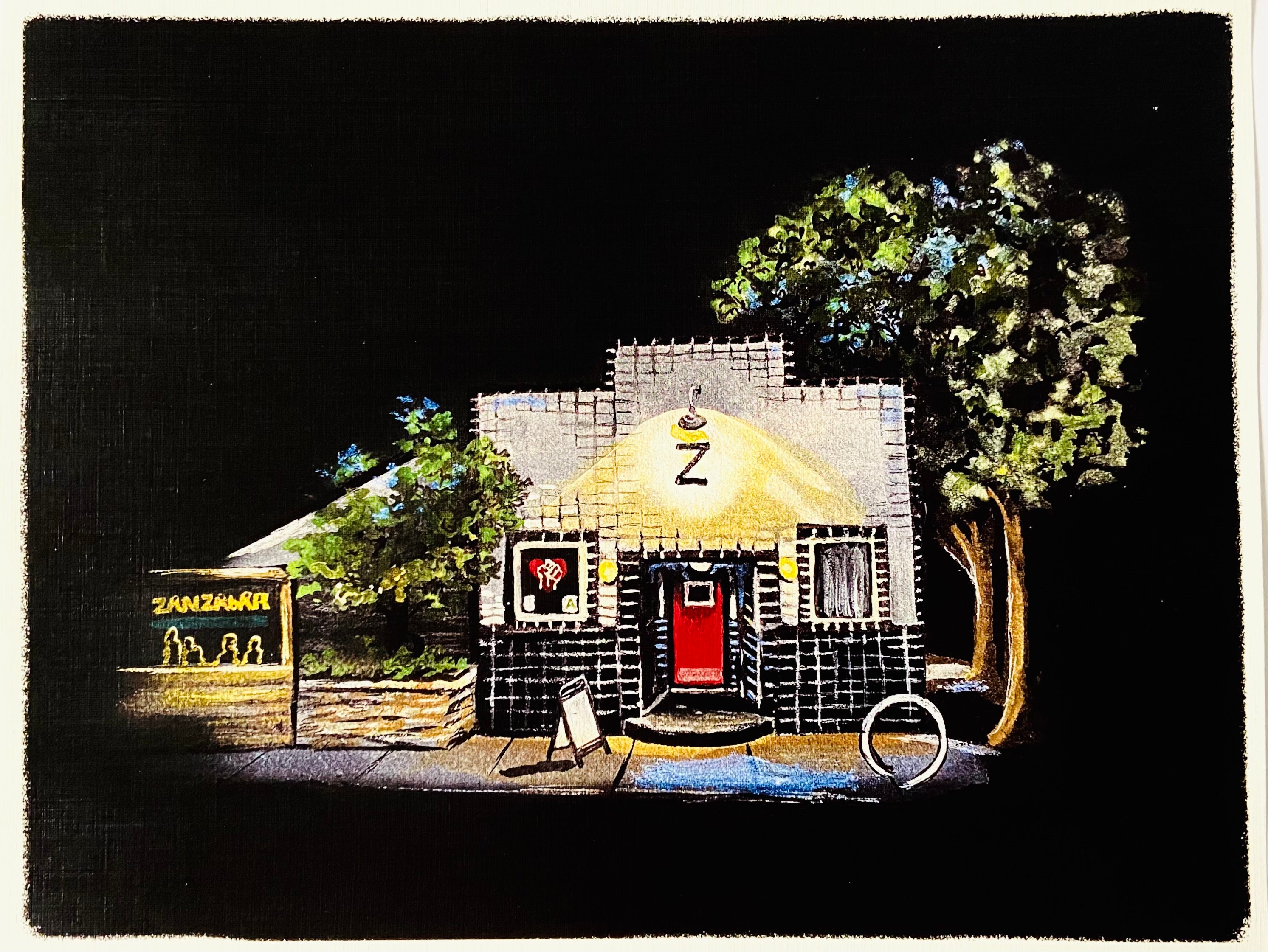 Bri Bowers - Z Bar At Night Print