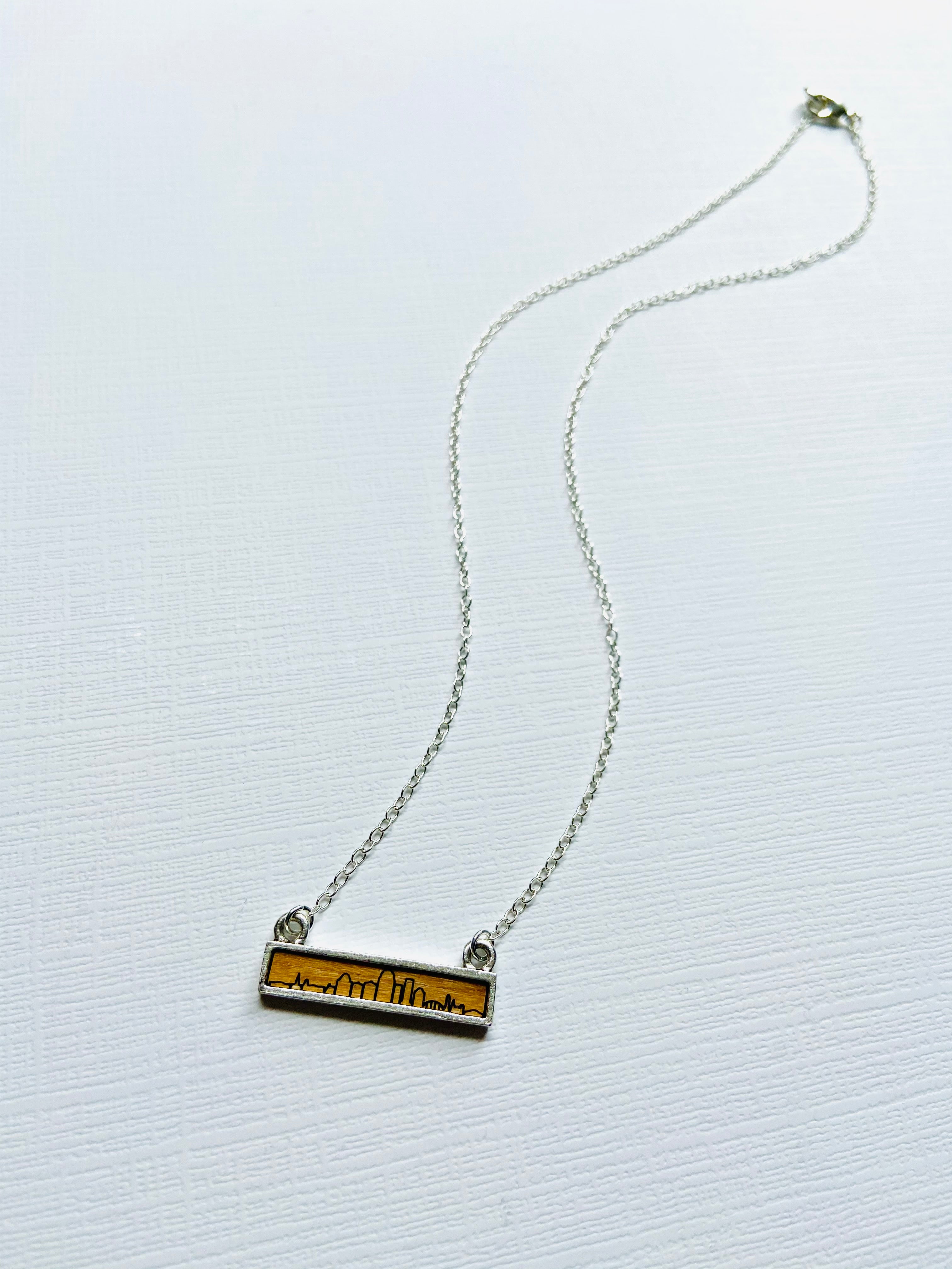 Gretchen Leachman - Etched Louisville Skyline Necklace