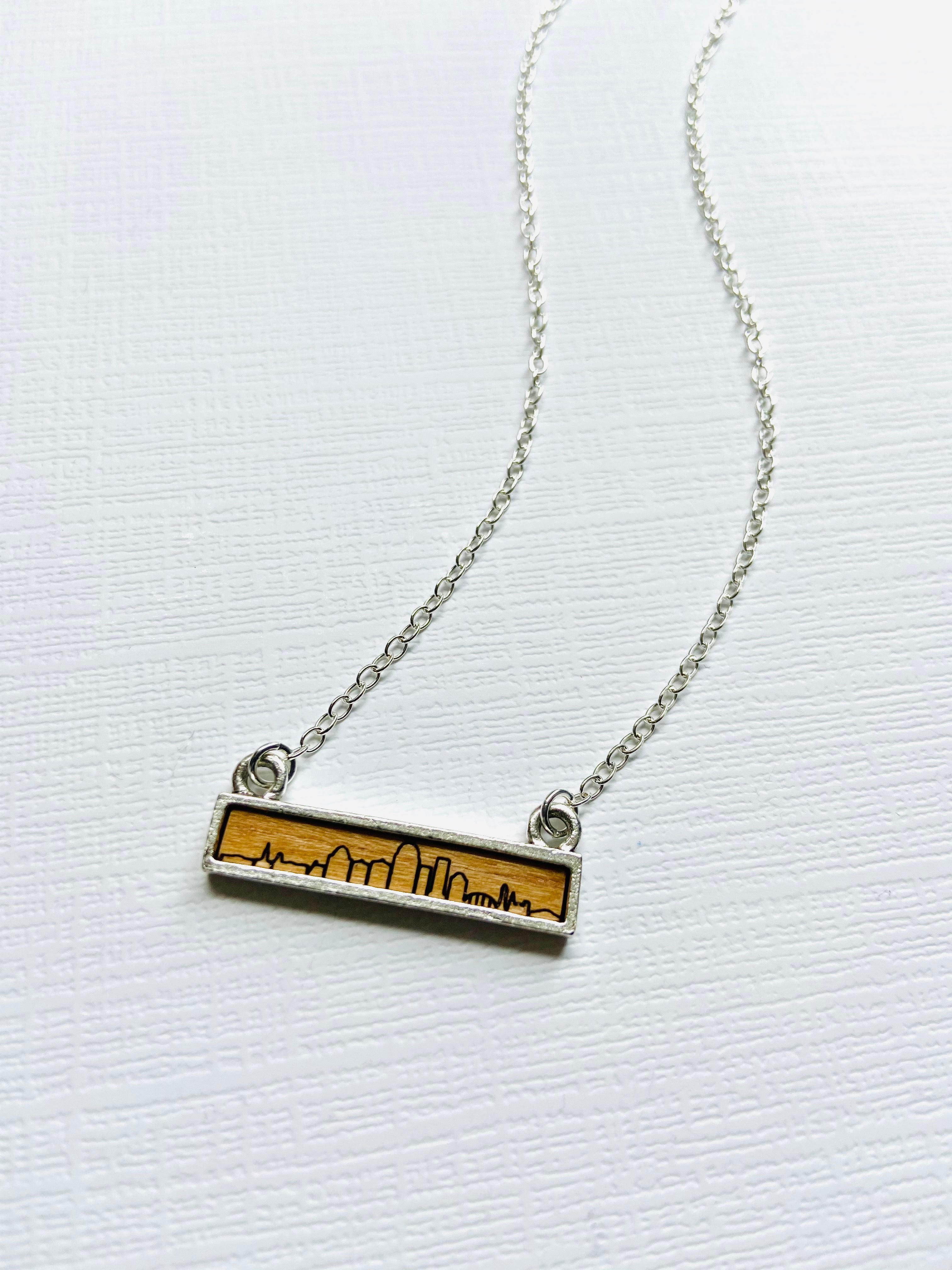 Gretchen Leachman - Etched Louisville Skyline Necklace