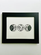 Fox Grove Art - Framed Three Moons