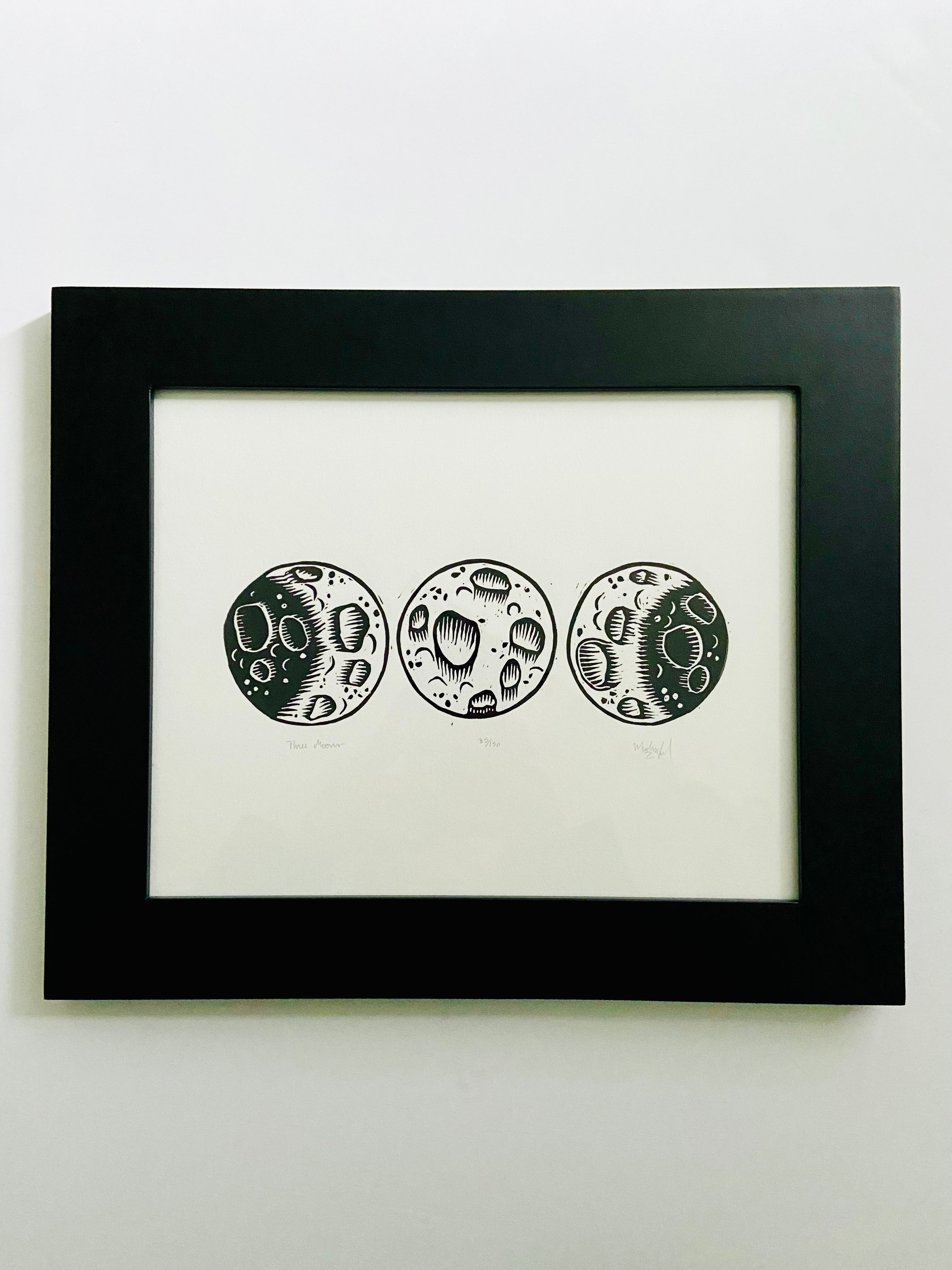 Fox Grove Art - Framed Three Moons