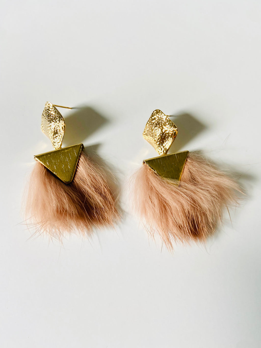 Finds Design - Blush Fuzzy Earrings