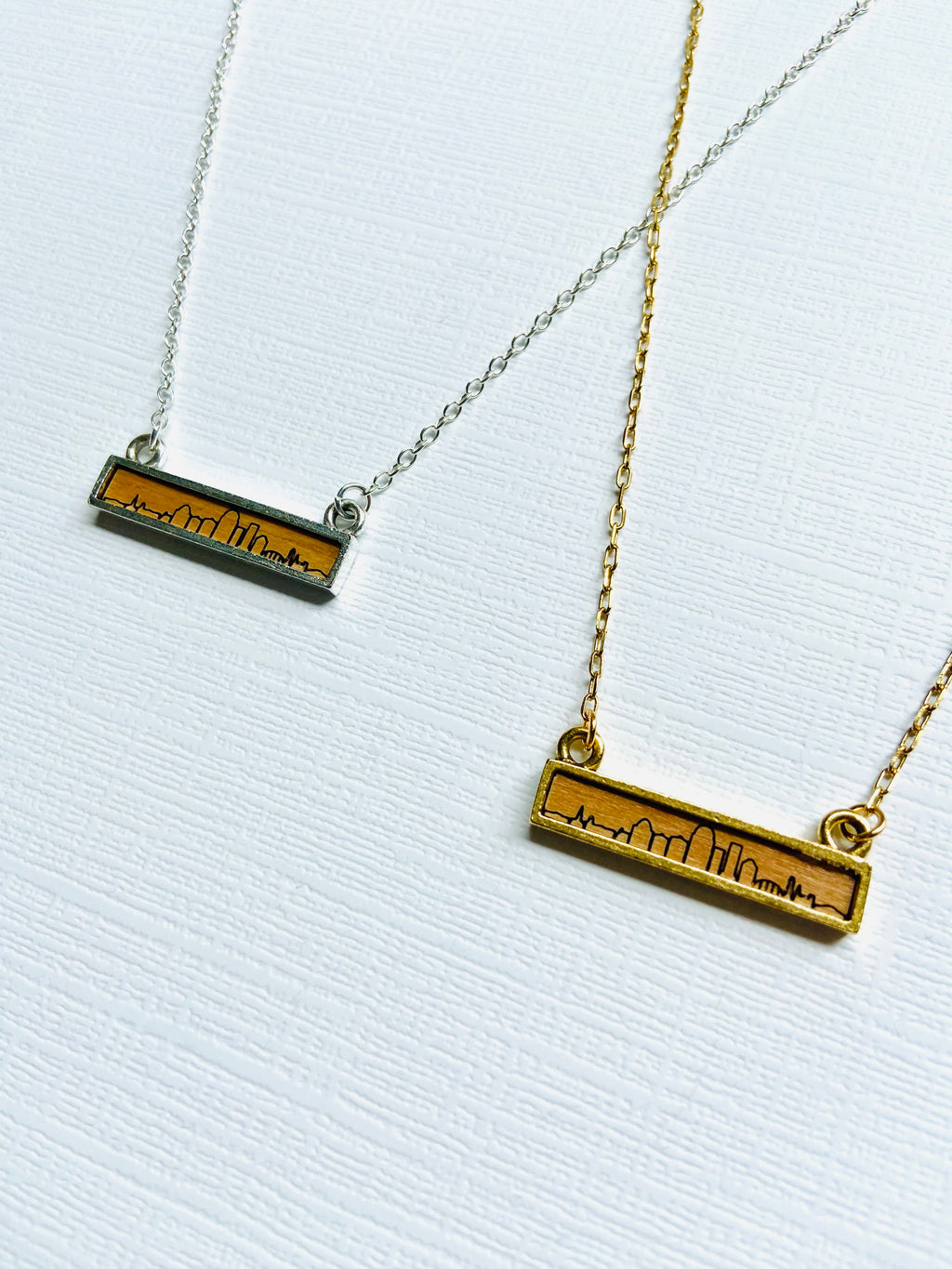 Gretchen Leachman - Etched Louisville Skyline Necklace