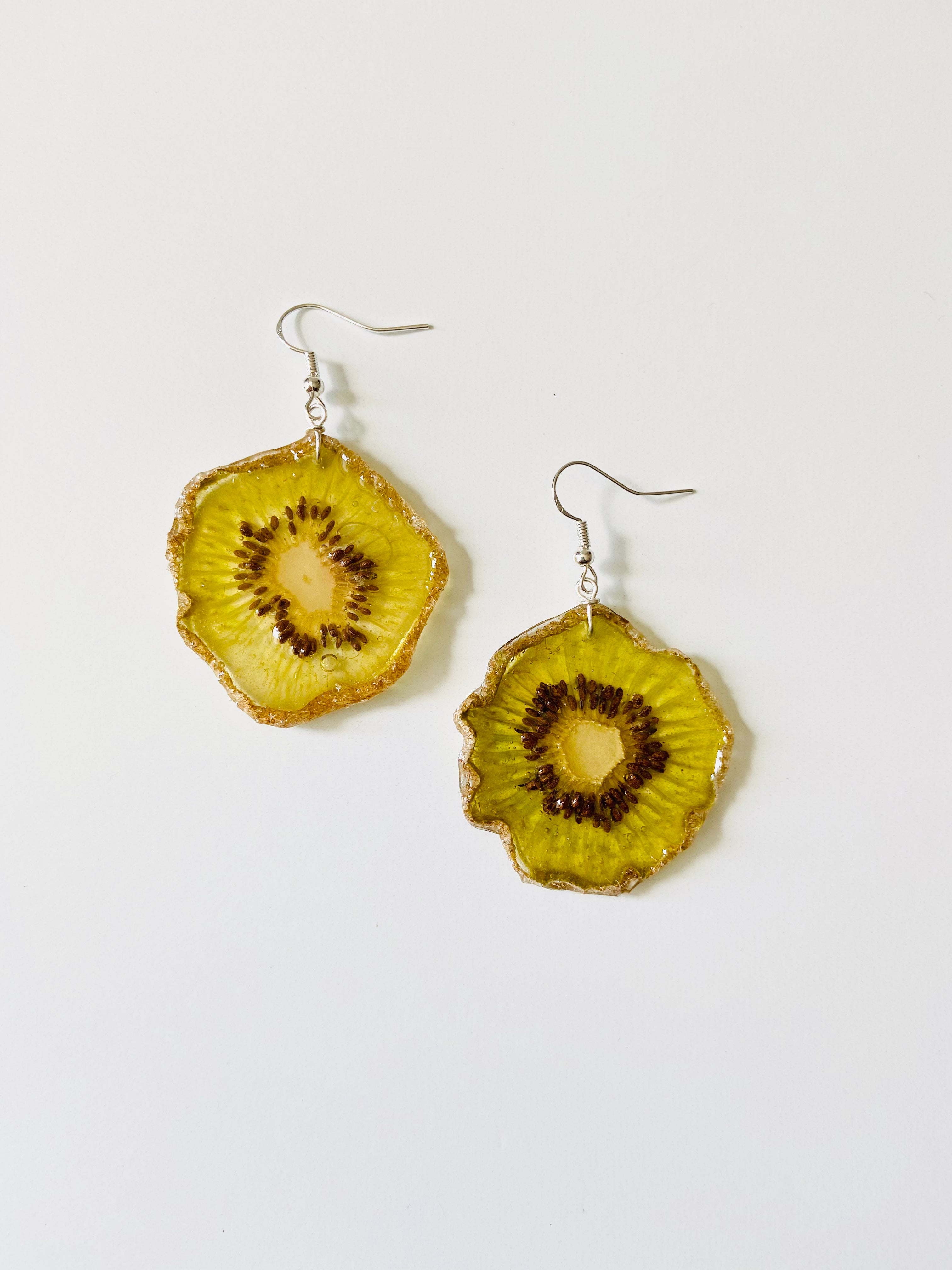 Wild Organic- Single Kiwi Earrings