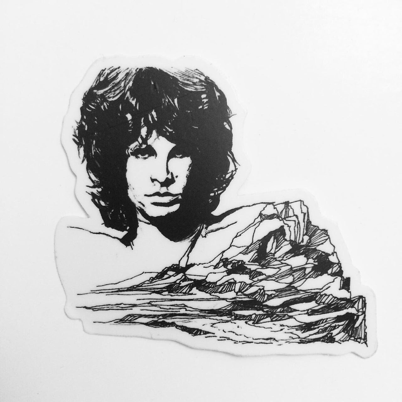 Maya Joy - Mountain Portrait Jim Morrison Sticker