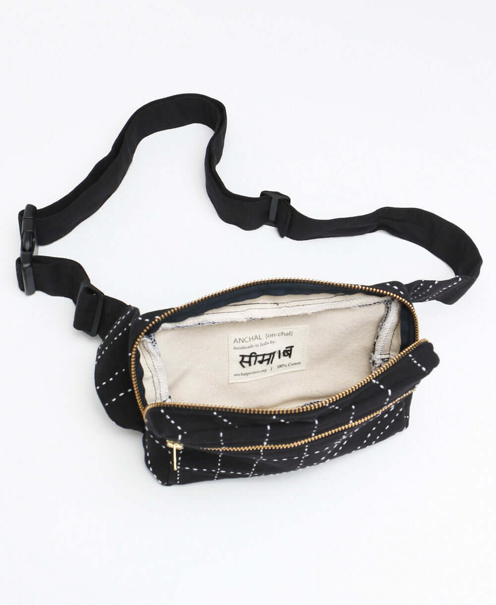 Anchal Project - Kantha Crossbody Adjustable Belt Bag