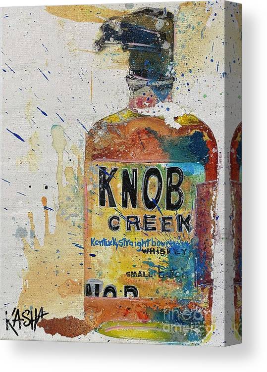 Kasha Giclee Canvas Bourbon Print - Knob Creek