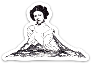 Maya Joy - Mountain Portrait Princess Leia Sticker