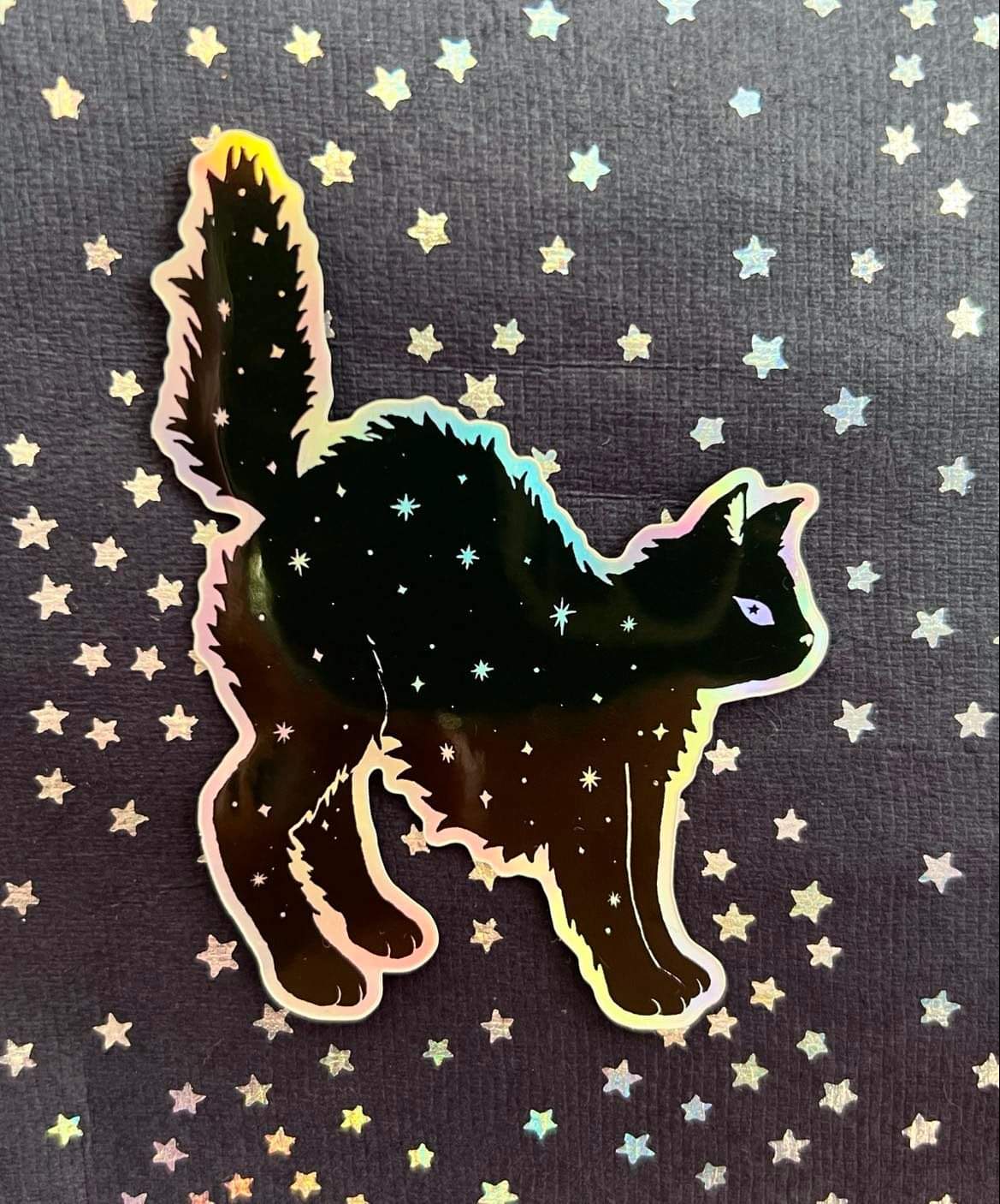 Guided Hand Studio - Holographic Cat Sticker
