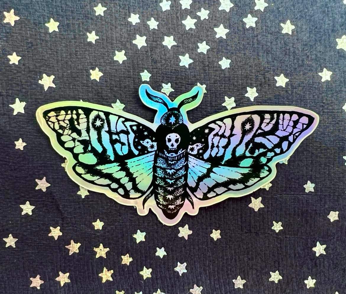 Guided Hand Studio - Holographic Moth Sticker
