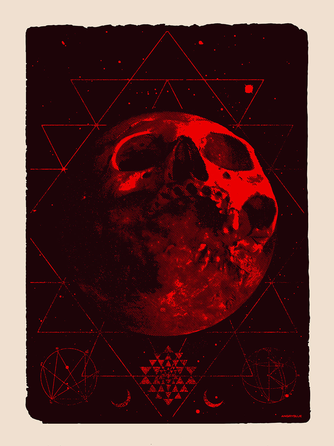 AngryBlue - Holy Moon Print