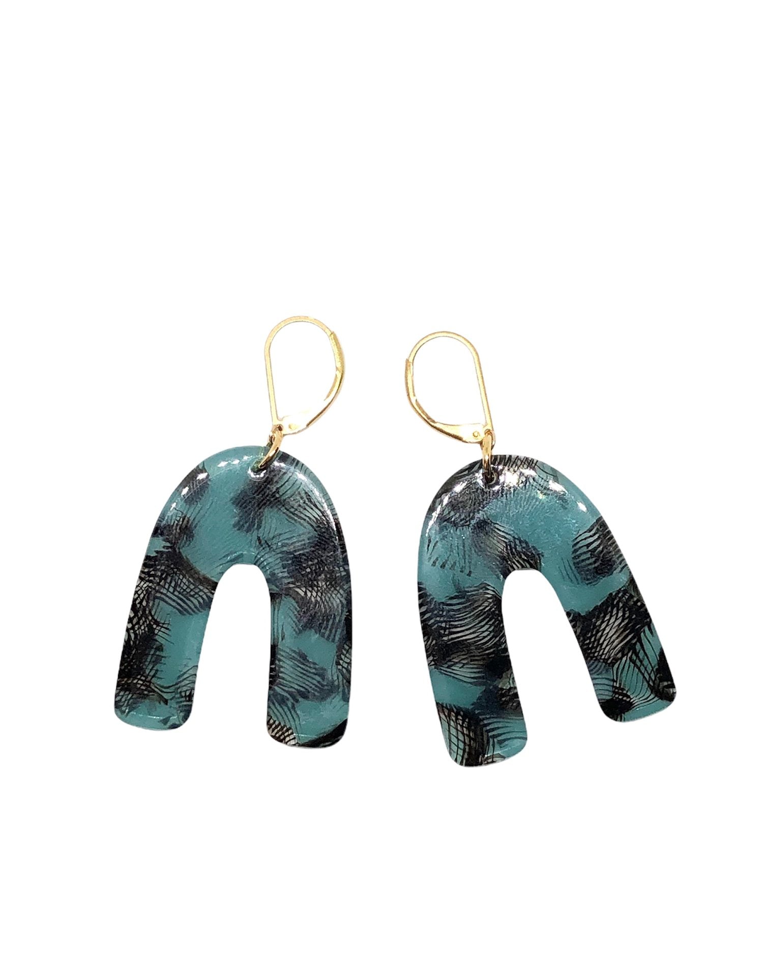 Finds Design - Teal Arch Earrings