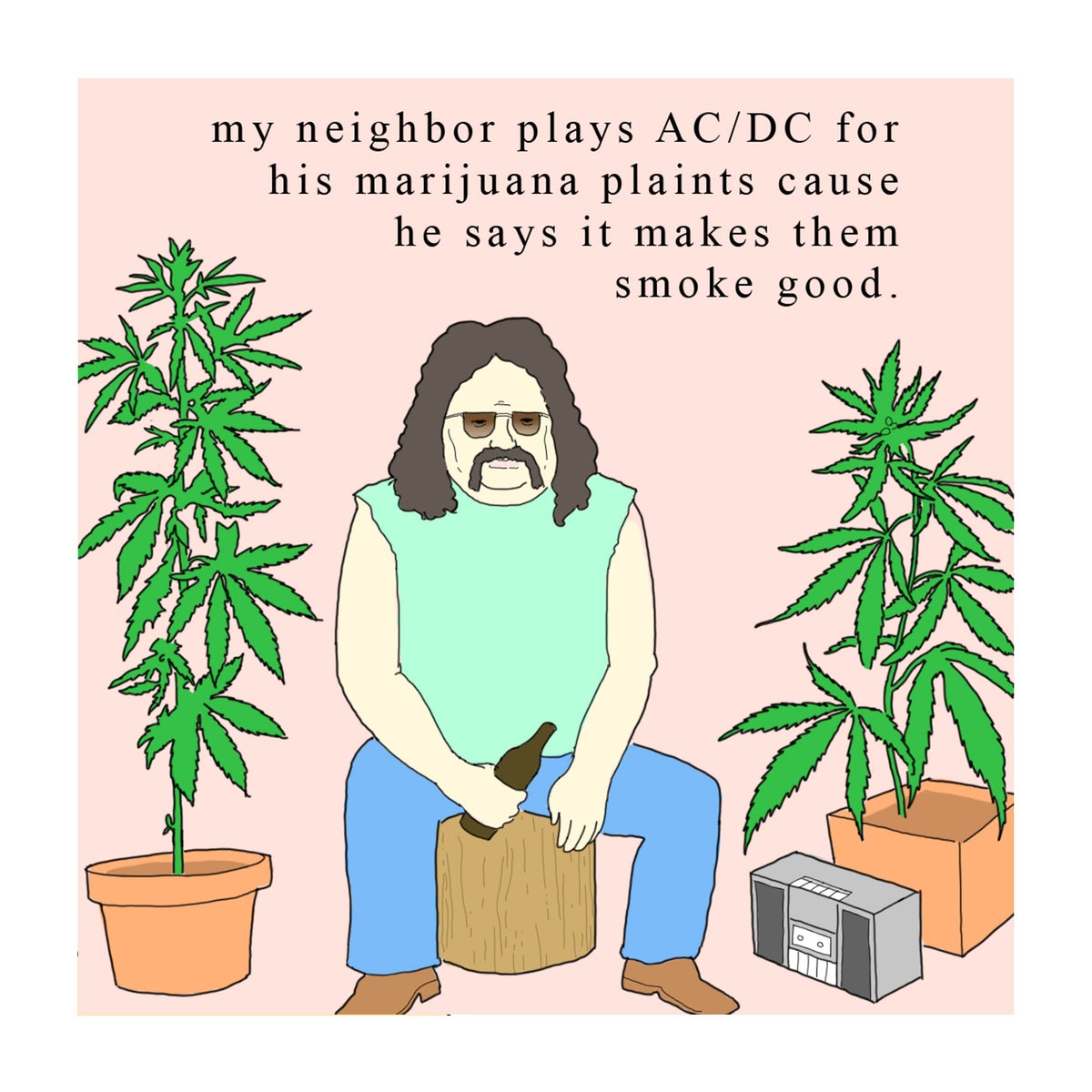 Little Bubby Child - Weed Music Therapy Print